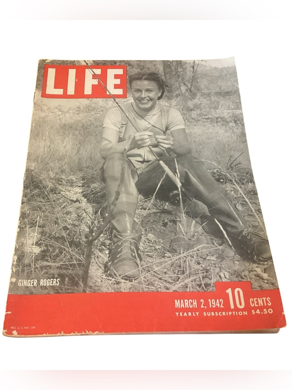 Vintage LIFE Magazine March 2 1942 Ginger Rogers Cover WWII Era Original Issue